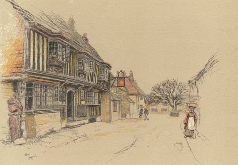 The Star Inn, Alfriston od Cecil Charles Windsor Aldin