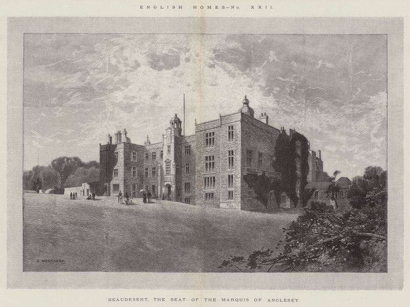 Beaudesert, sídlo markýze z Anglesey od Charles Auguste Loye