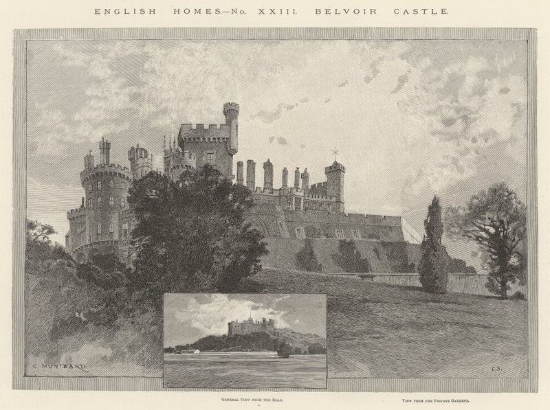 Hrad Belvoir od Charles Auguste Loye