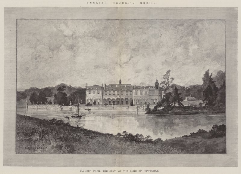 Clumber Park, sídlo vévody z Newcastlu od Charles Auguste Loye