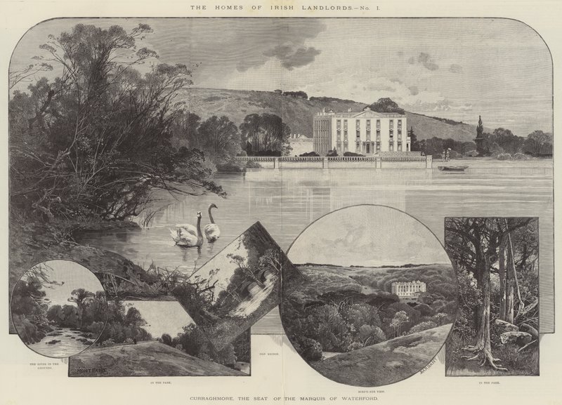 Curraghmore, sídlo markýze z Waterfordu od Charles Auguste Loye