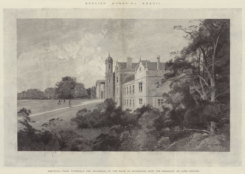 Eastwell Park, dříve rezidence vévody z Edinburghu, nyní majetek lorda Gerarda od Charles Auguste Loye