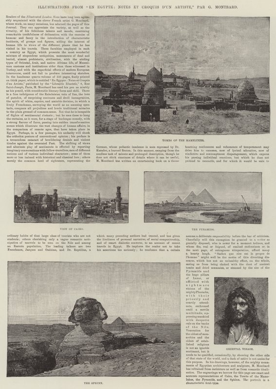 Ilustrace z V Egyptě, Zápisky a náčrtky umělce od Charles Auguste Loye
