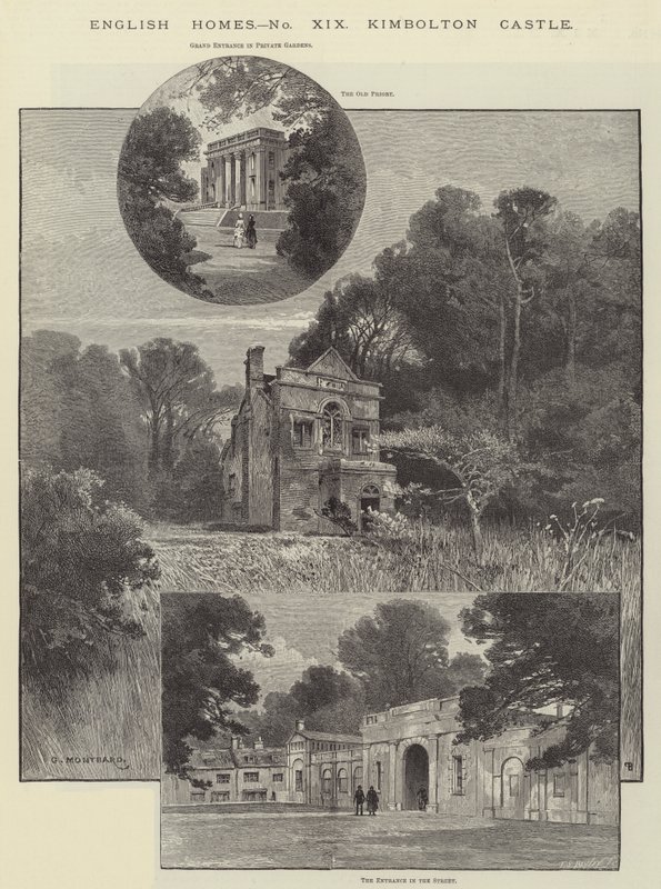 Hrad Kimbolton od Charles Auguste Loye