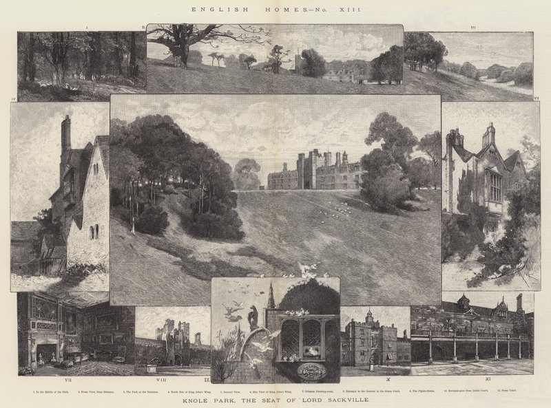 Knole Park, sídlo lorda Sackvilla od Charles Auguste Loye