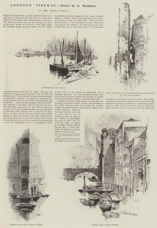 Londýnský Tideway od Charles Auguste Loye