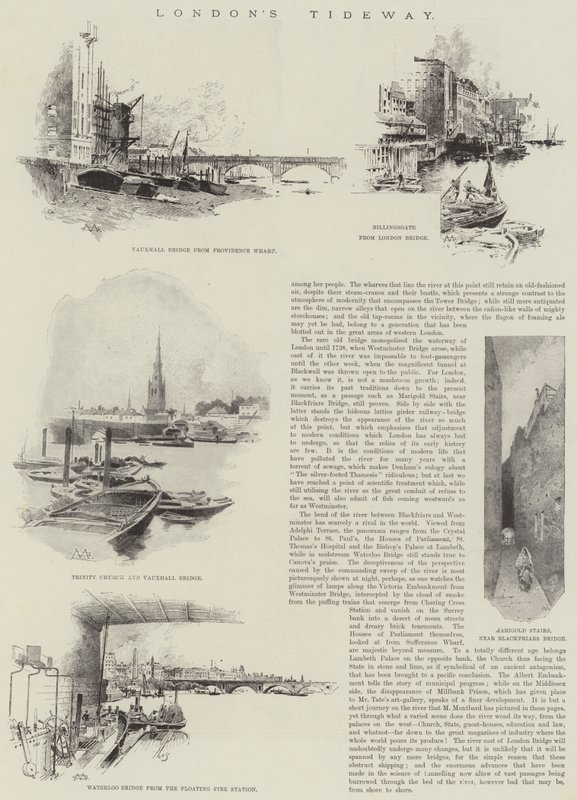 Londýnský Tideway od Charles Auguste Loye