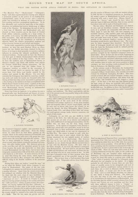 Kolem mapy Jižní Afriky od Charles Auguste Loye