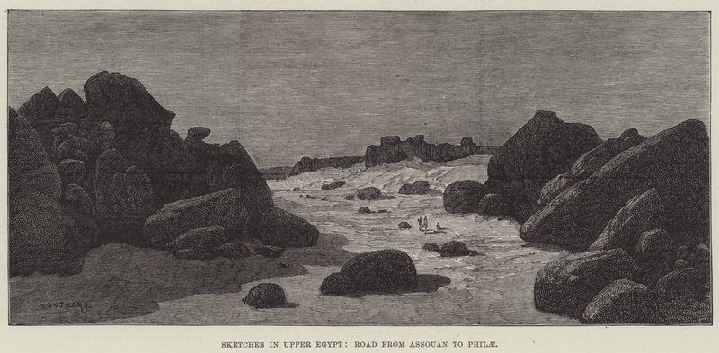 Náčrtky z Horního Egypta, cesta z Assouanu do Philae od Charles Auguste Loye