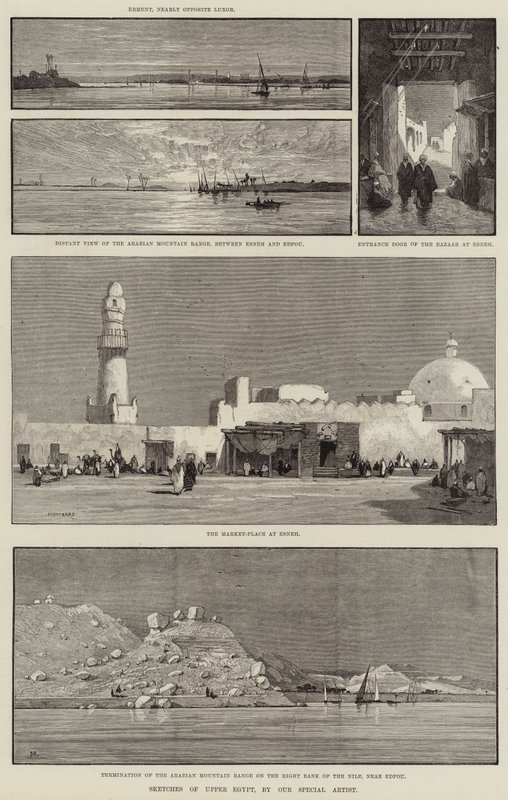 Náčrtky Horního Egypta od Charles Auguste Loye