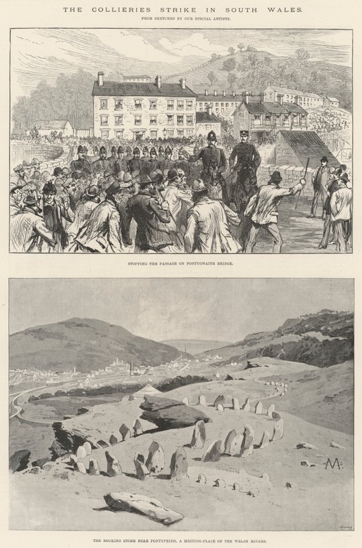 Úder v dolech v jižním Walesu od Charles Auguste Loye