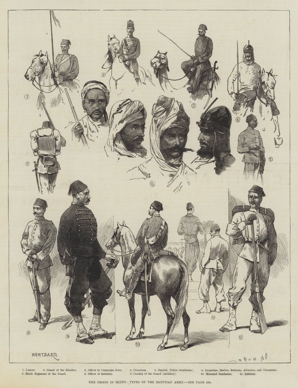 Krize v Egyptě, Typy egyptské armády od Charles Auguste Loye