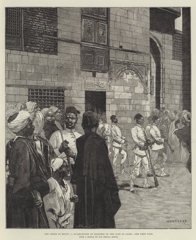 Krize v Egyptě, strážní dům vojáků linie v Káhiře od Charles Auguste Loye