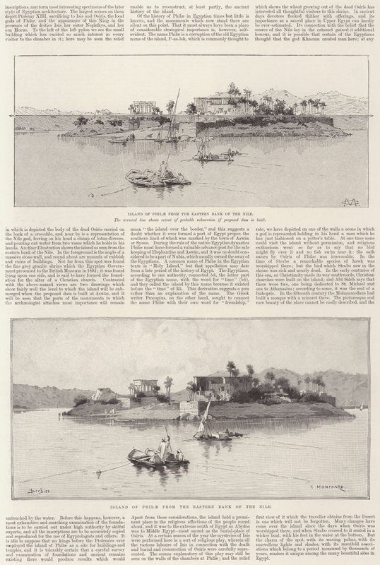 Ostrov Philae od Charles Auguste Loye