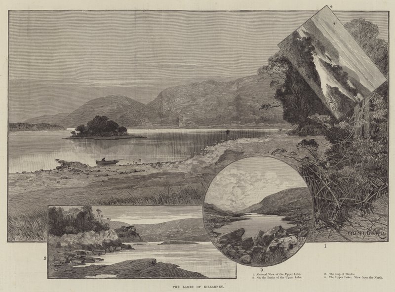 Jezera v Killarney od Charles Auguste Loye
