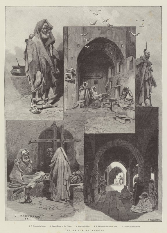 Vězení v Tangeru od Charles Auguste Loye