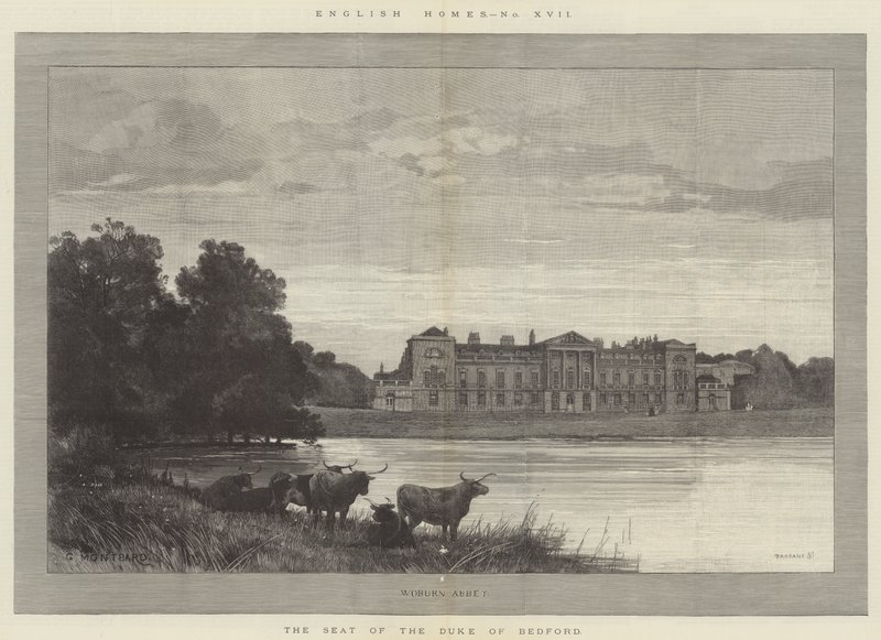 Opatství Woburn, sídlo vévody z Bedfordu od Charles Auguste Loye