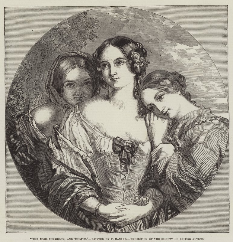 Výstava The Rose, Shamrock, and Thistle (Růže, šamroky a bodláky), výstava Společnosti britských umělců od Charles Baxter