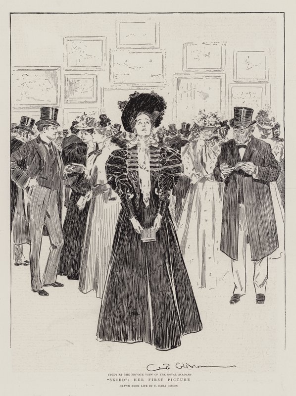 Skied, její první obrázek od Charles Dana Gibson