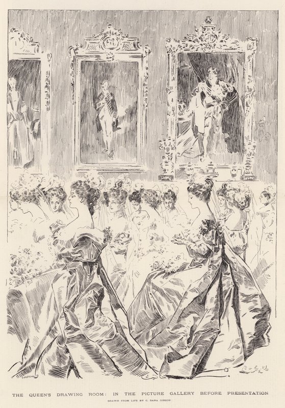 Královnin salonek v obrazárně před prezentací od Charles Dana Gibson