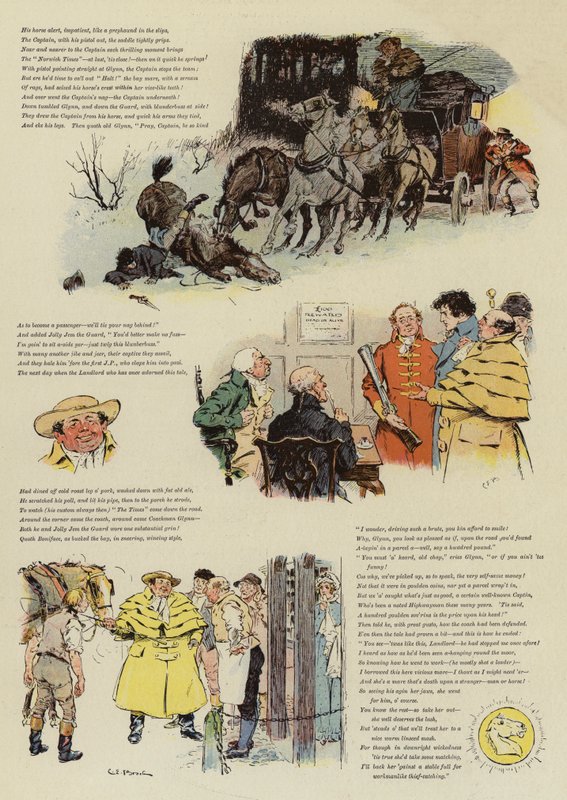 The Biter Bit, Tale of Coaching Days (chromolitho) od Charles Edmund Brock