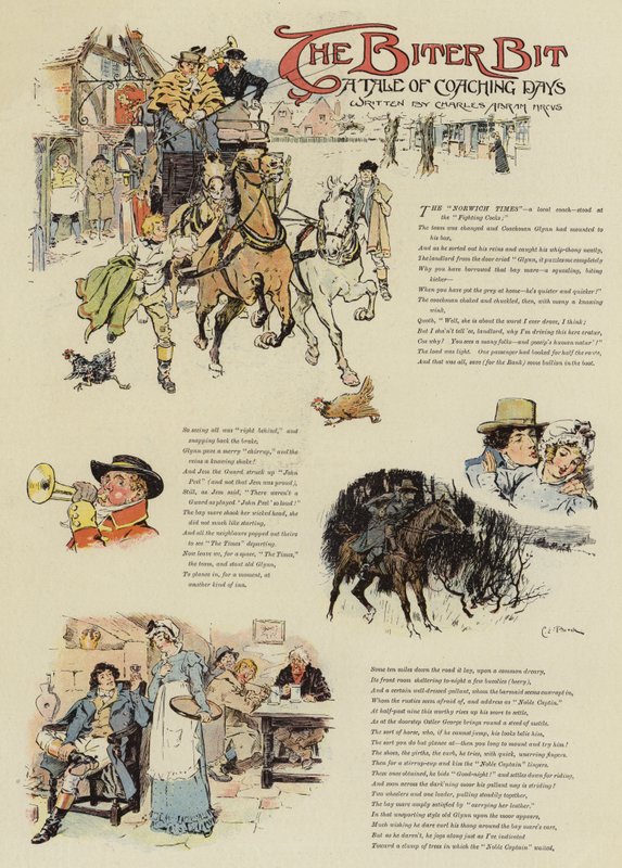 The Biter Bit, a Tale of Coaching Days (chromolitho) od Charles Edmund Brock