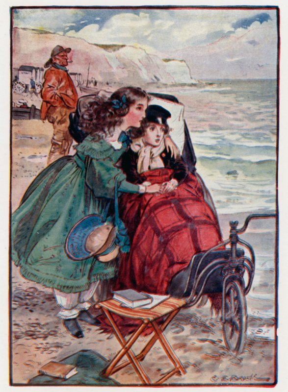 Paul a Florence Dombeyovi z Dombey & Son od Charles Edmund after Brock