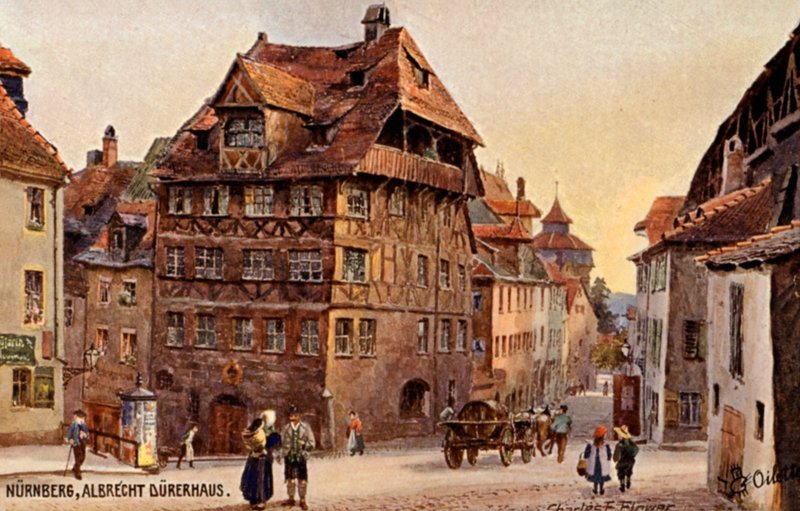 Norimberk, dům Albrechta Durera od Charles Edwin Flower