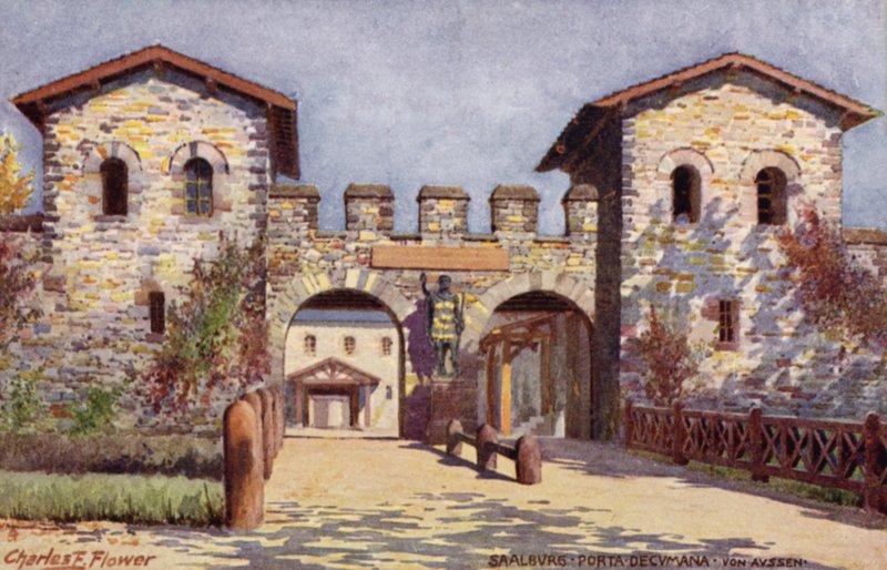 Saalburg, Porta Decumania, Von Aussen od Charles Edwin Flower