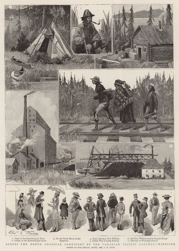 Napříč severoamerickým kontinentem po Kanadské pacifické železnici, Winnipeg od Charles Edwin Fripp