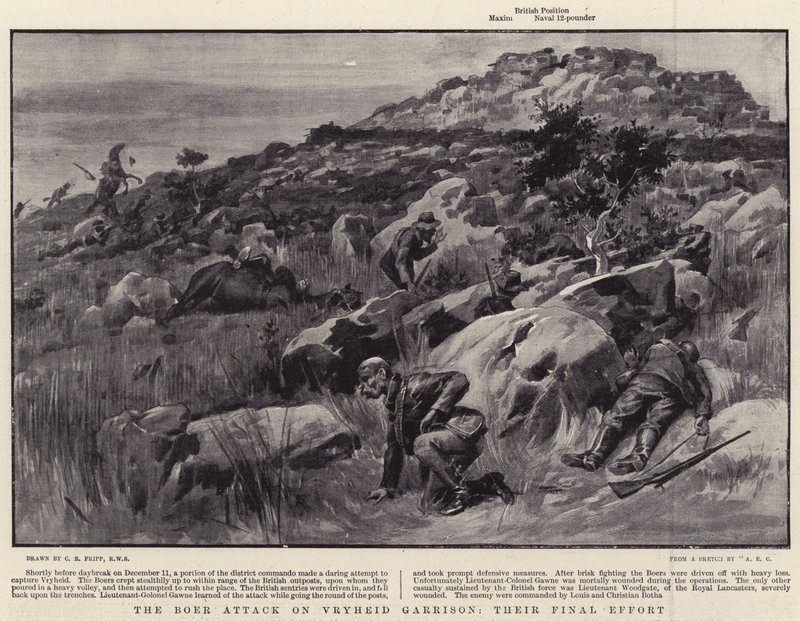 Búrský útok na posádku Vryheid, jejich poslední úsilí od Charles Edwin Fripp