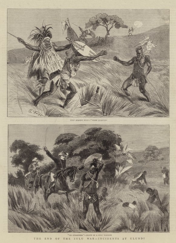 Konec války Zuluů, incidenty v Ulundi od Charles Edwin Fripp