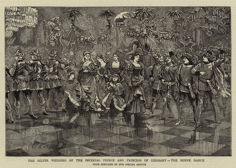 Stříbrná svatba císařského prince a princezny Německa, Minne Dance od Charles Edwin Fripp