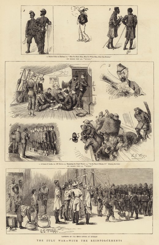 Válka Zuluů s posilami od Charles Edwin Fripp