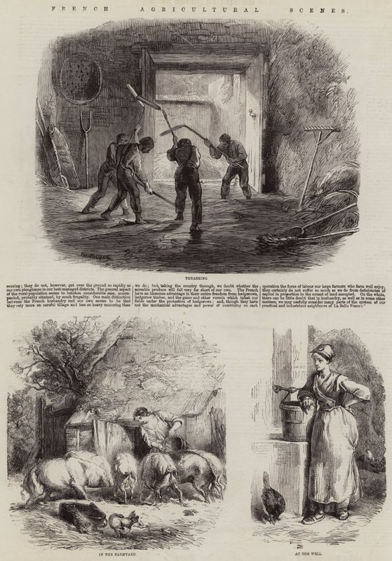 Francouzské zemědělské scény od Charles Emile Jacque