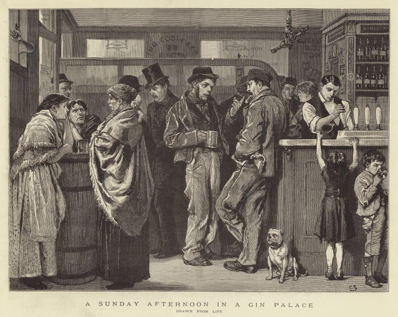 Nedělní odpoledne v Gin Palace od Charles Green