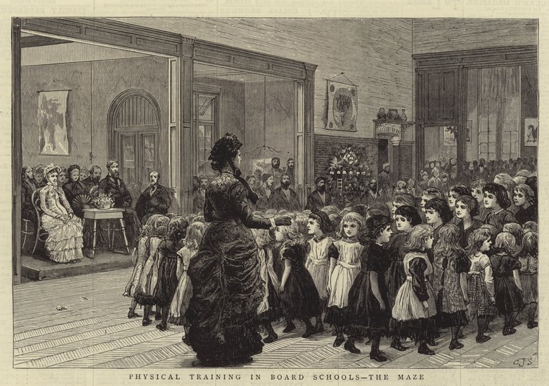 Tělesná příprava v deskových školách, bludiště od Charles J. Staniland