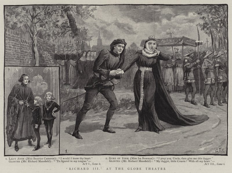 Richard III v divadle Globe od Charles J. Staniland