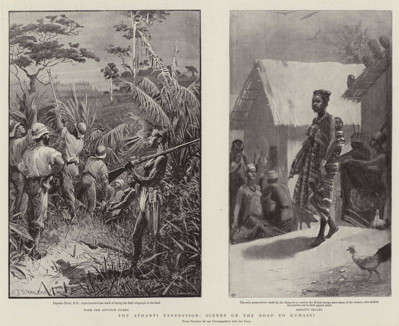 Ashanti Expedition, Scény na cestě do Kumasi od Charles J. Staniland
