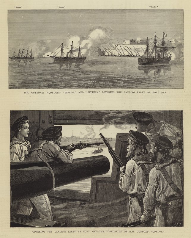 Bombardování Alexandrie od Charles J. Staniland