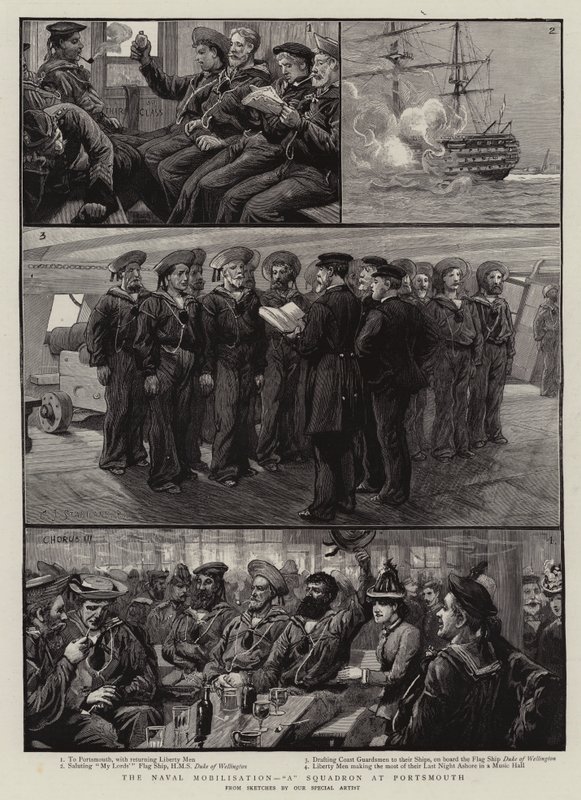Mobilizace námořnictva, eskadra v Portsmouthu od Charles J. Staniland