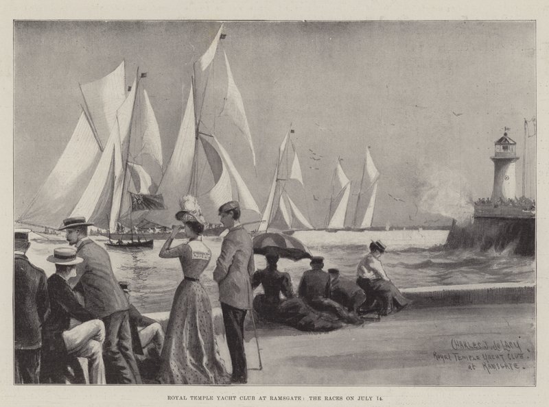 Royal Temple Yacht Club v Ramsgate, závody 14. července od Charles John de Lacy