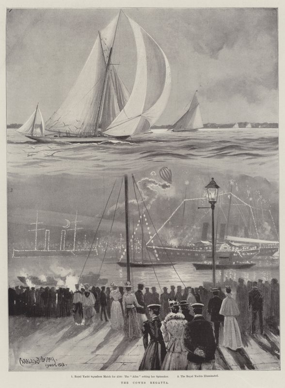Regata v Cowes od Charles John de Lacy