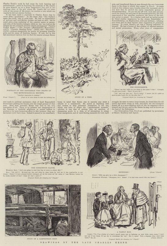 Kresby zesnulého Charlese Keenea od Charles Keene