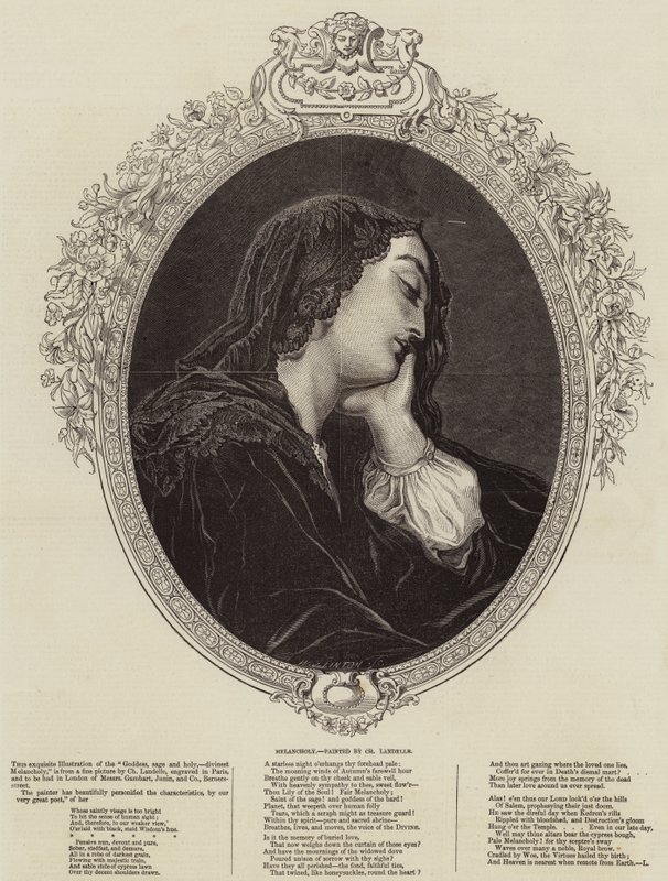 Melancholie od Charles Landelle