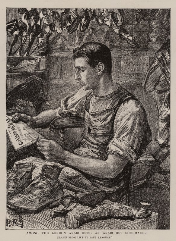 Mezi londýnskými anarchisty anarchistický obuvník od Charles Paul Renouard