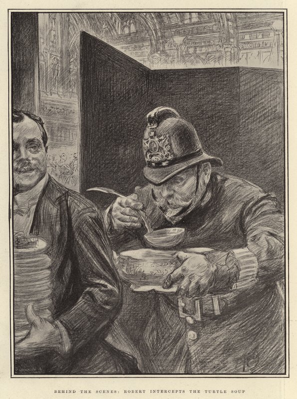 V zákulisí Robert zachytí Želví polévku od Charles Paul Renouard