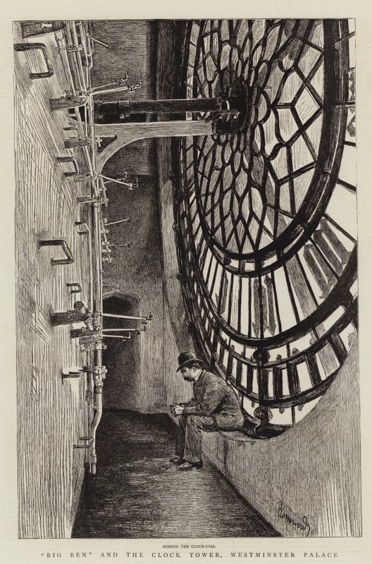 Big Ben a hodinová věž, Westminsterský palác od Charles Paul Renouard