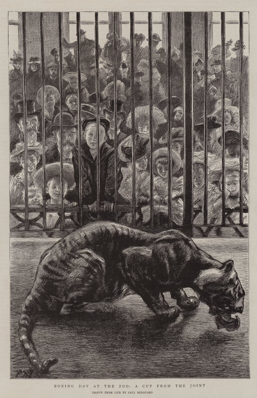 Boxerský den v zoo, řez z kloubu od Charles Paul Renouard