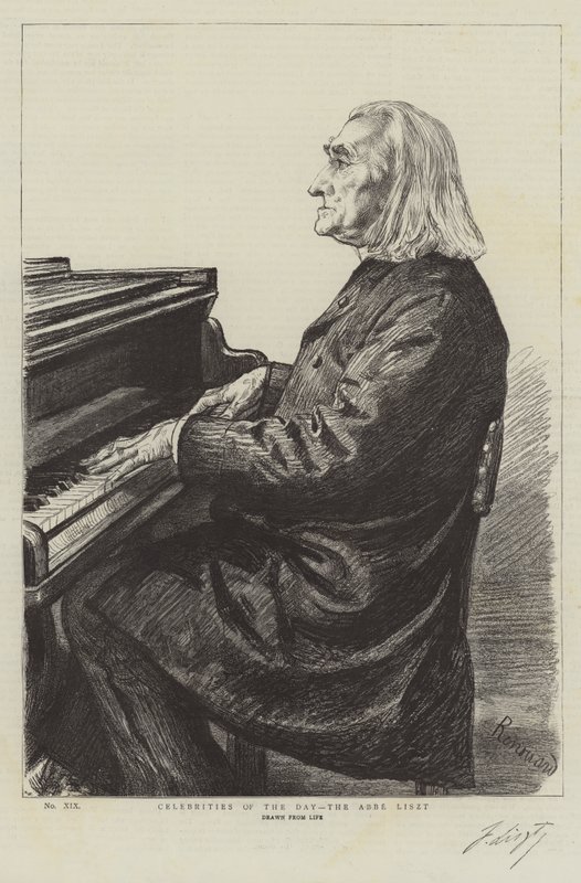 Celebrity dne, abbé Liszt od Charles Paul Renouard
